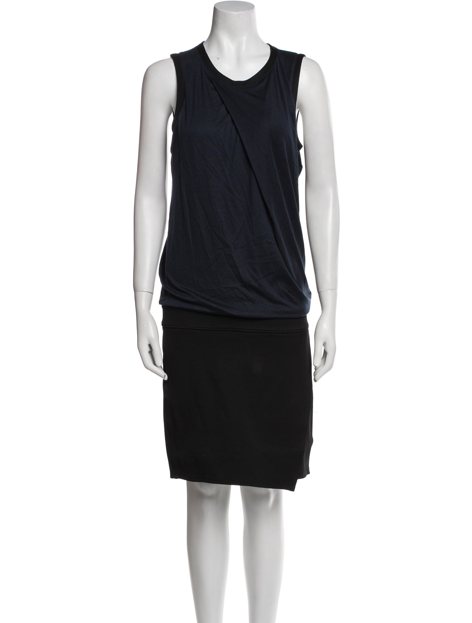 Helmut Lang Scoop Neck Knee-Length Dress