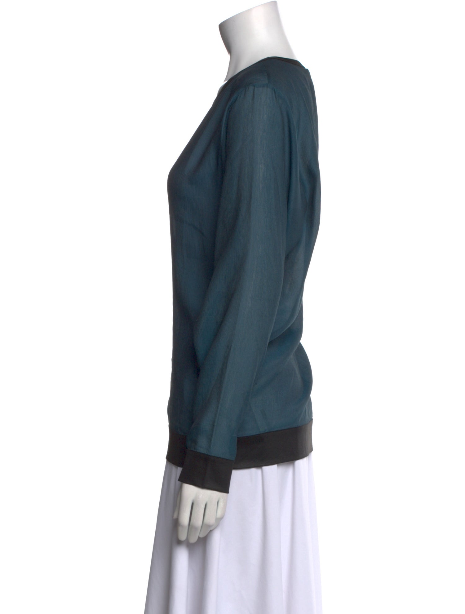 Helmut Lang Silk Crew Neck Sweatshirt