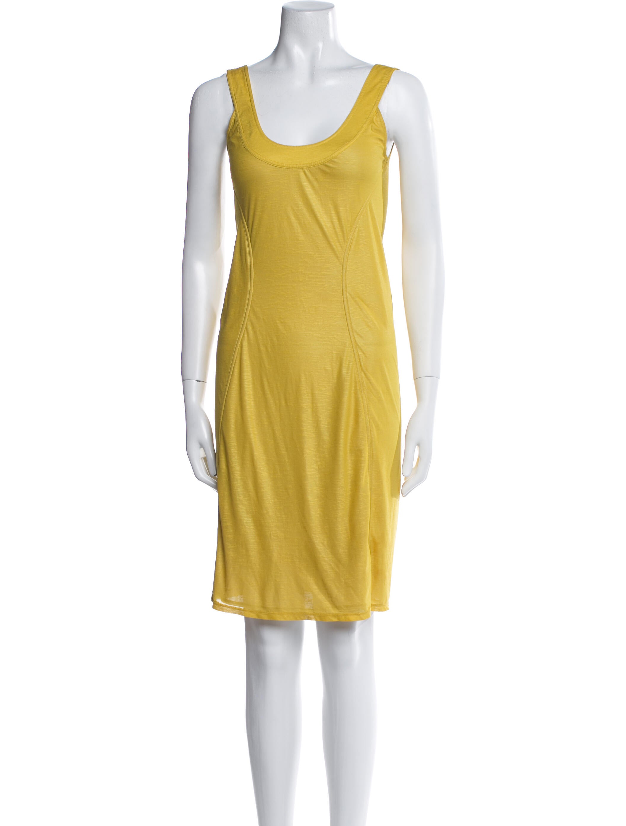 Helmut Lang Scoop Neck Knee-Length Dress