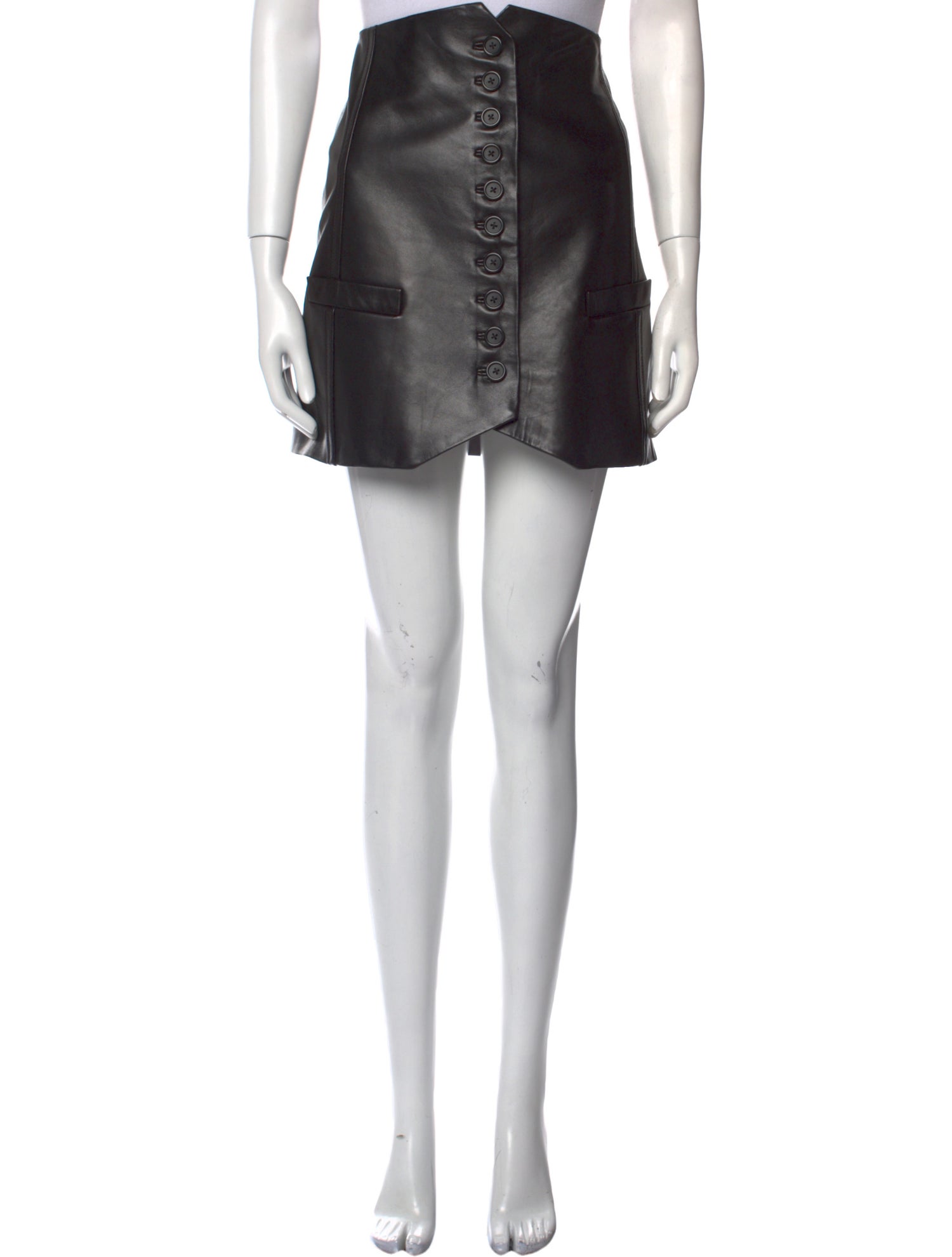 Helmut Lang Leather Mini Skirt