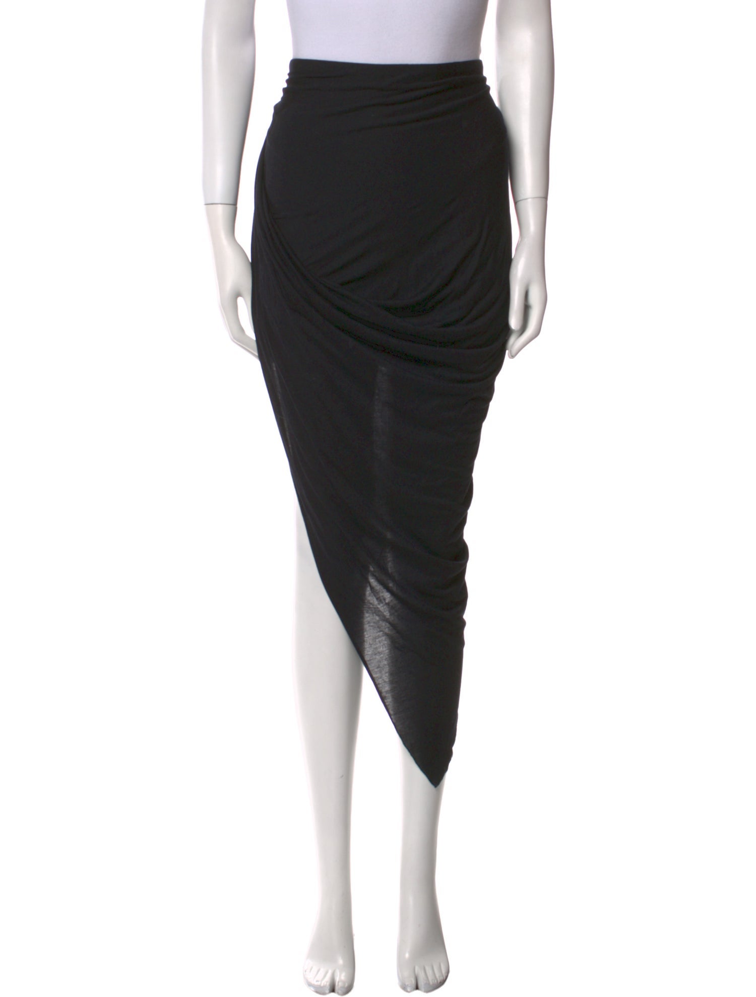 Helmut Lang Ruffle Embellishment Midi Length Skirt