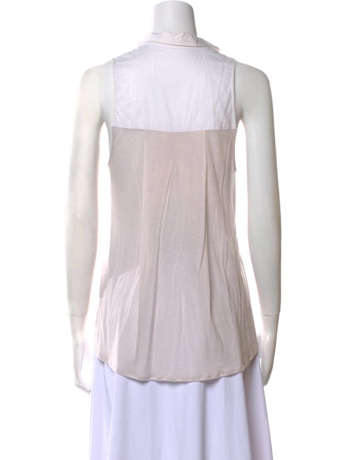 Helmut Lang V-Neck Sleeveless Button-Up Top