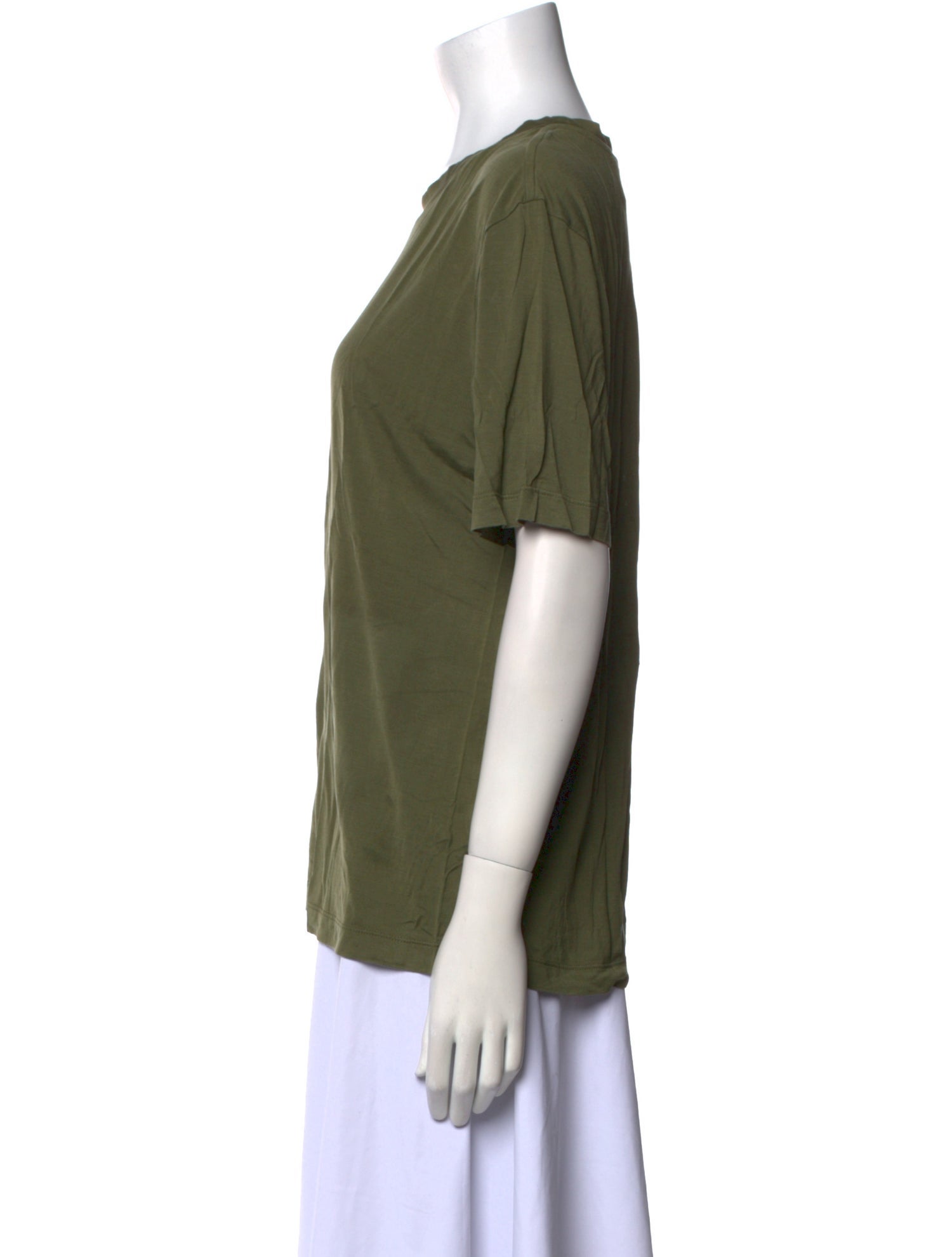 Helmut Lang Silk Crew Neck T-Shirt