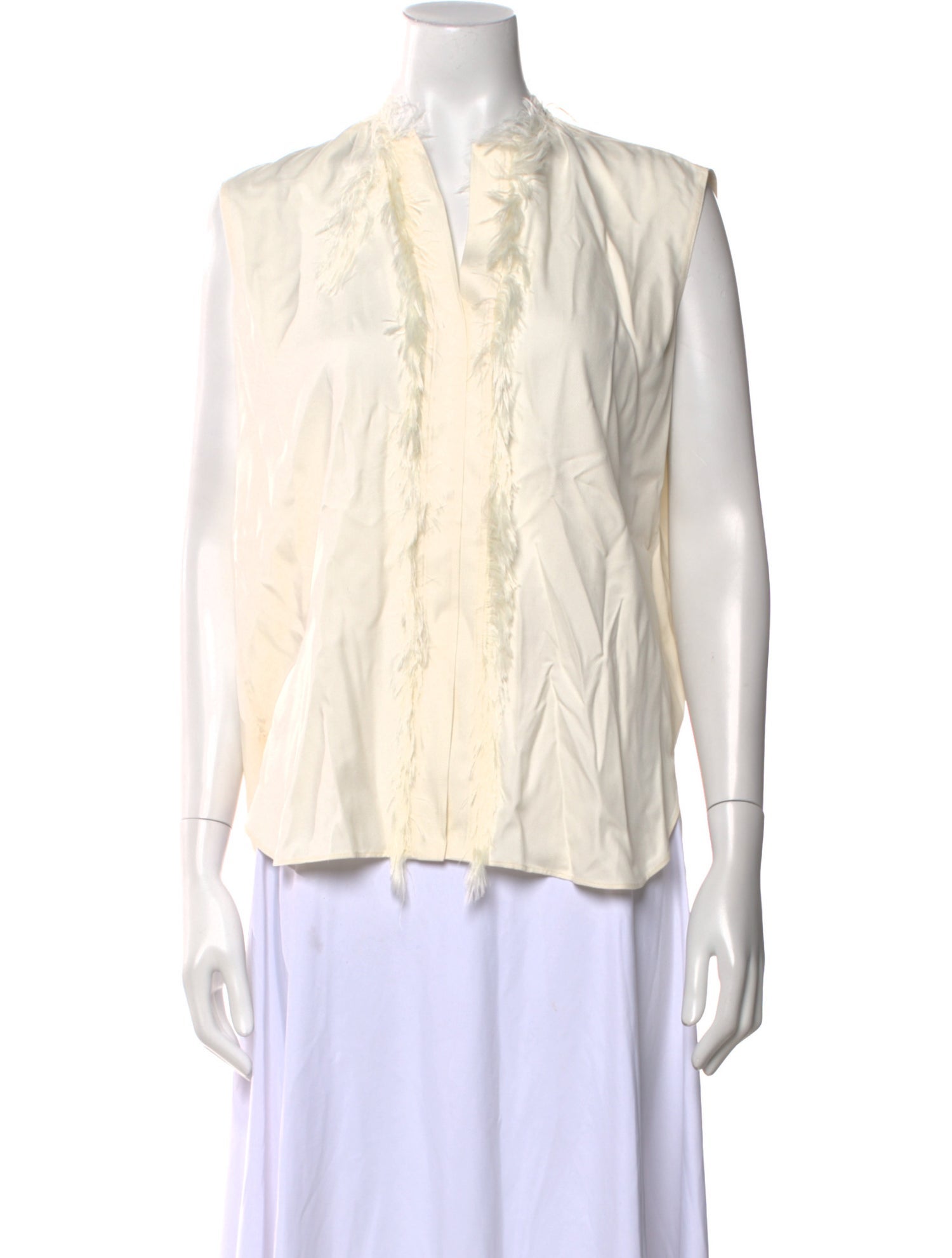 Helmut Lang Silk V-Neck Blouse w/ Tags