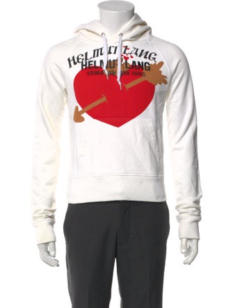 Helmut Lang Graphic Print Crew Neck Hoodie