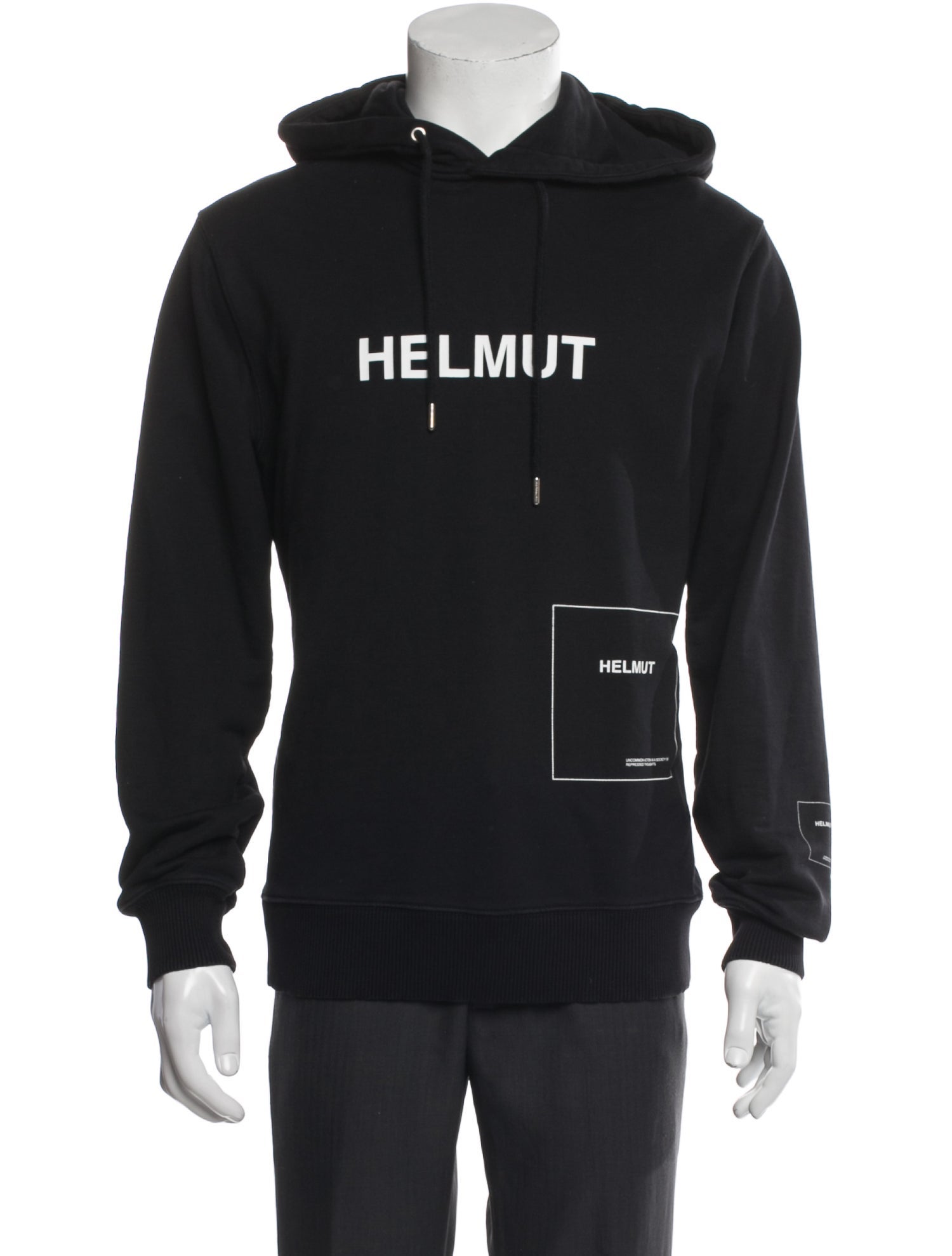 Helmut Lang Graphic Print Crew Neck Hoodie
