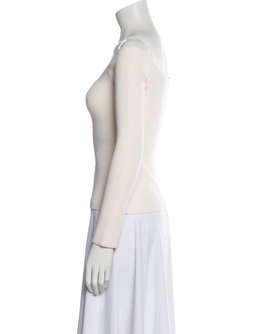 Helmut Lang Off-The-Shoulder Long Sleeve Top