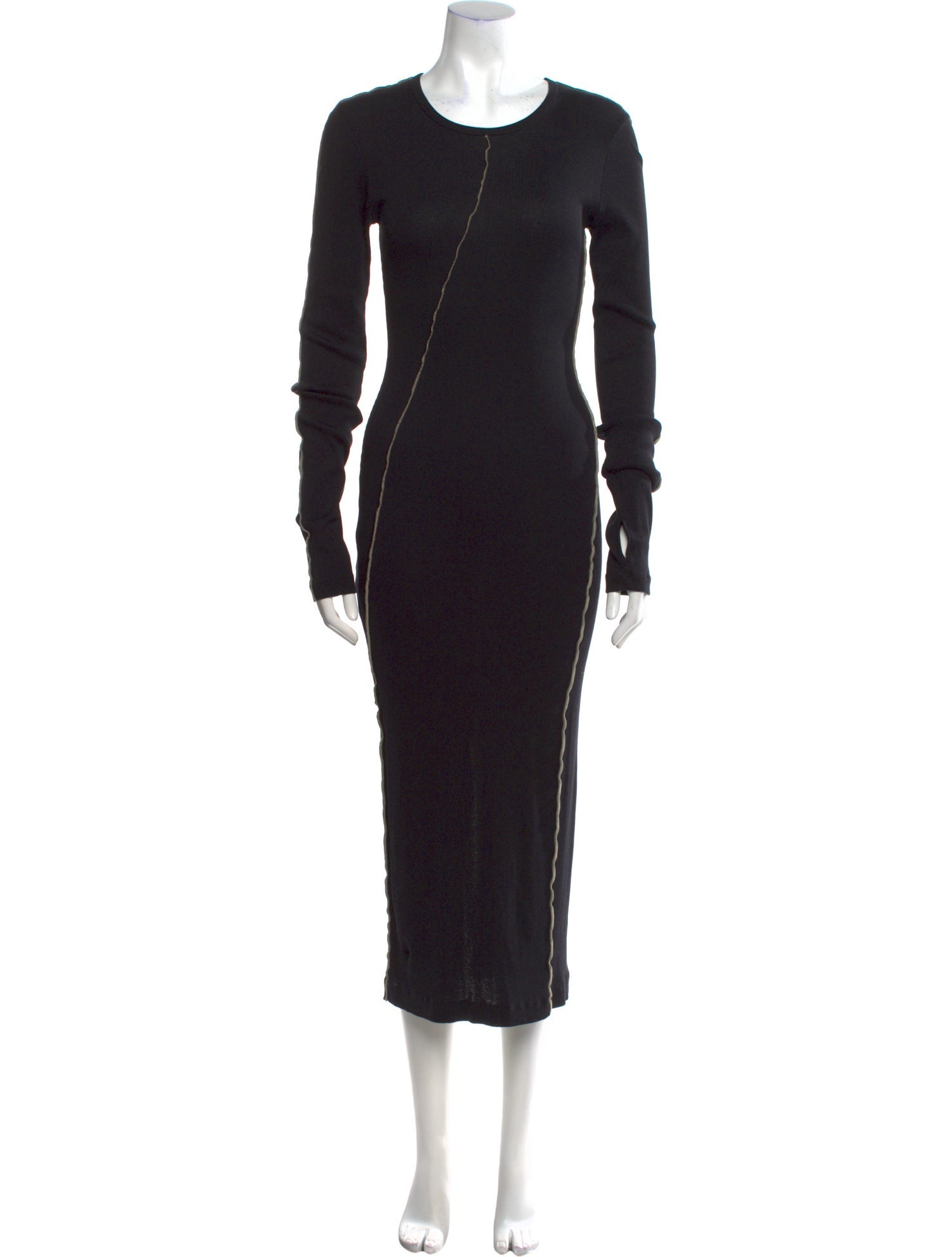 Helmut Lang Crew Neck Long Dress