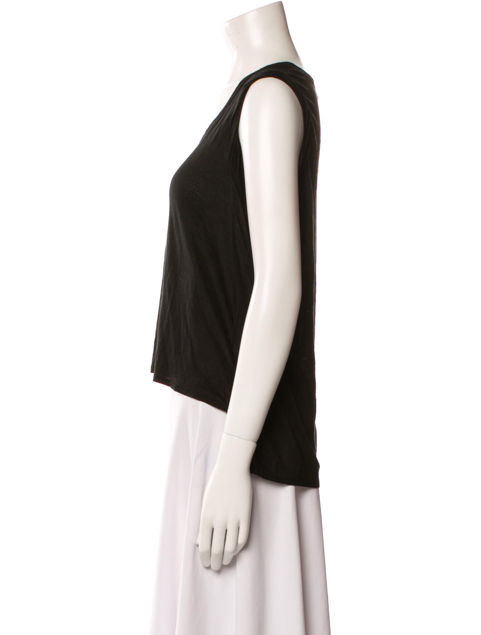Helmut Lang Scoop Neck Sleeveless Crop Top