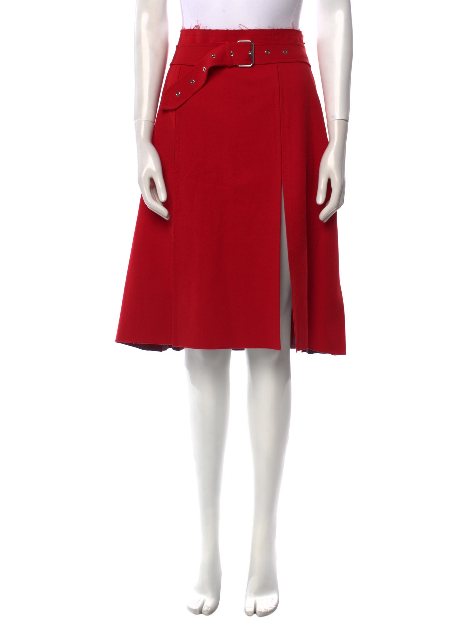 Helmut Lang Virgin Wool Knee-Length Skirt