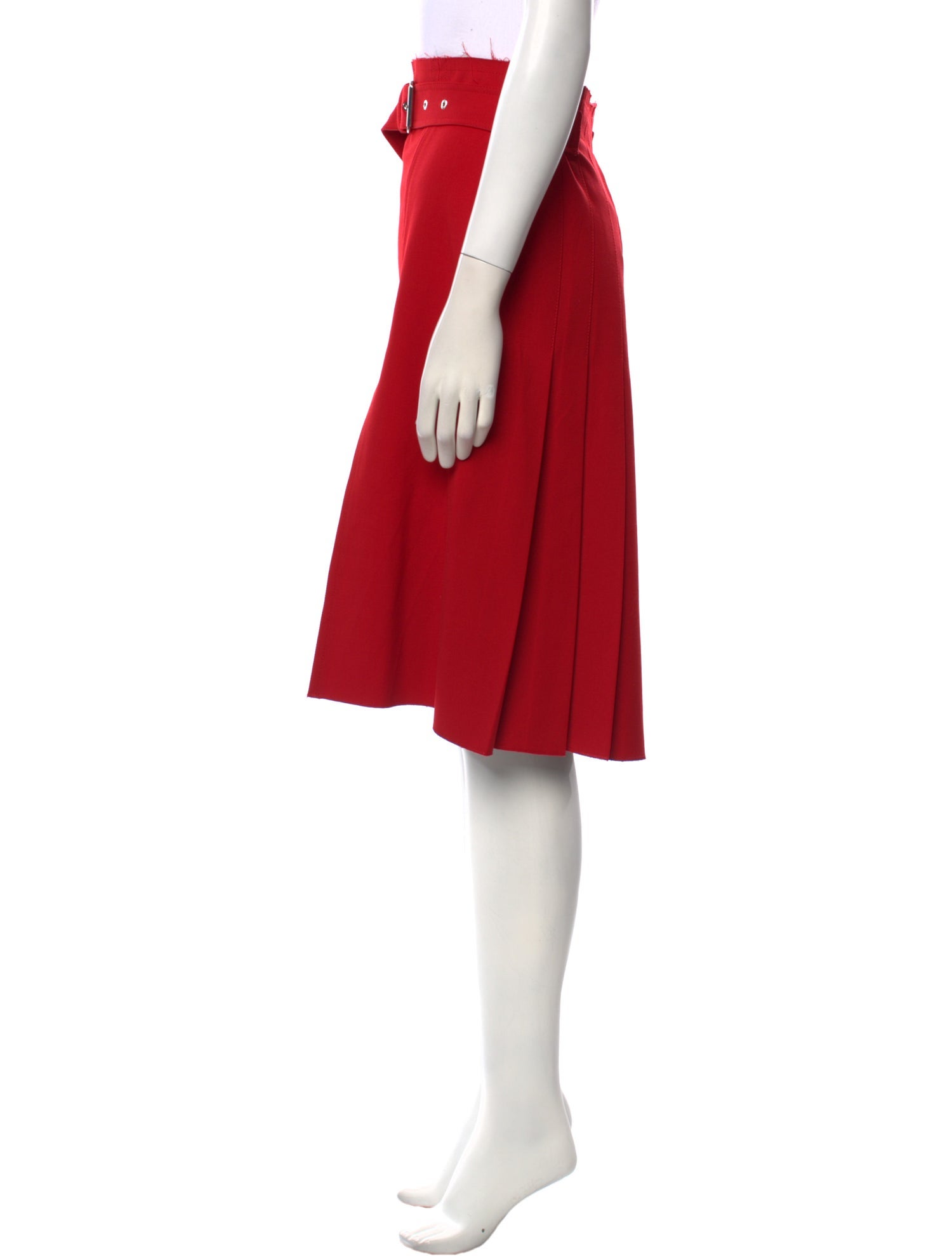 Helmut Lang Virgin Wool Knee-Length Skirt