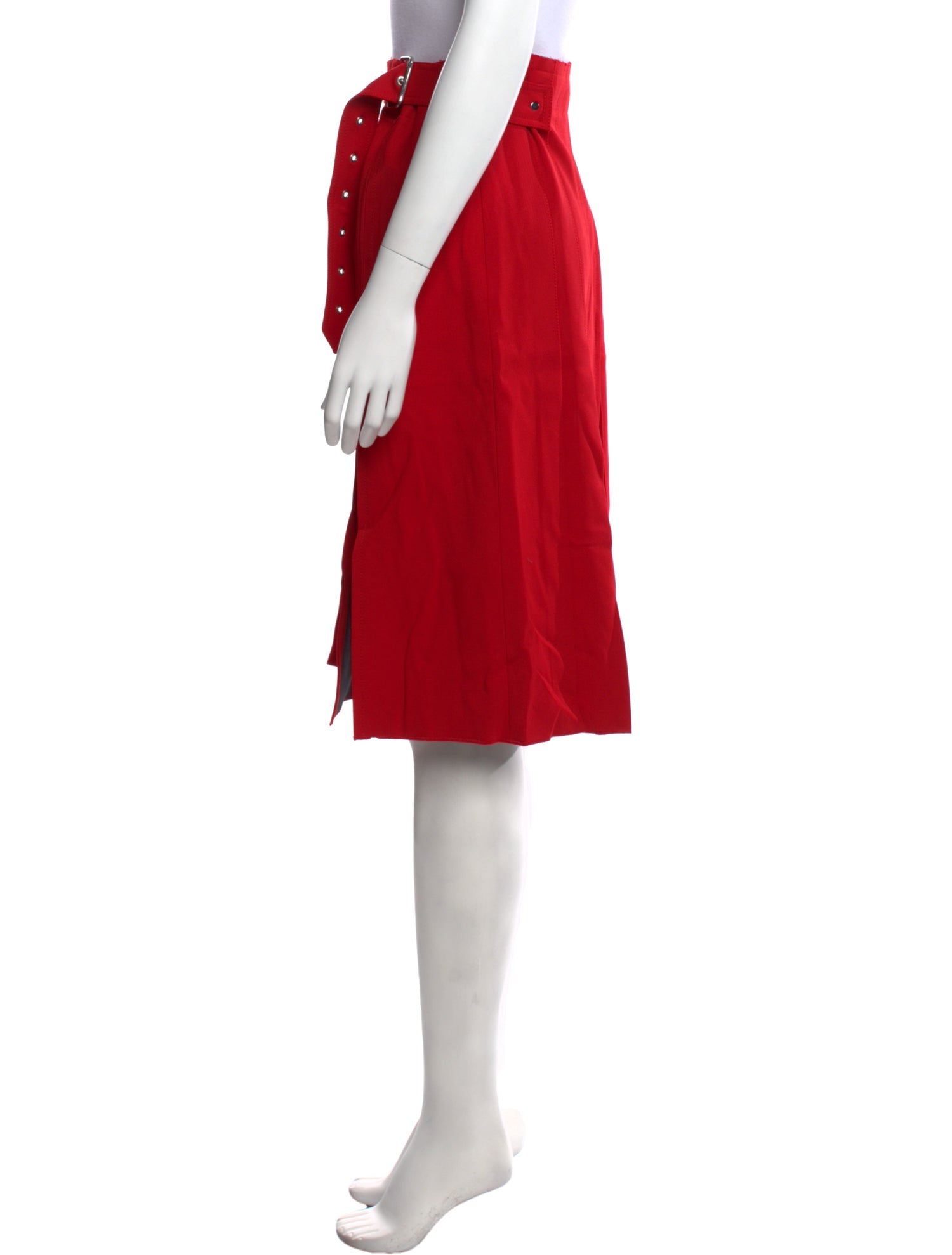 Helmut Lang Virgin Wool Knee-Length Skirt