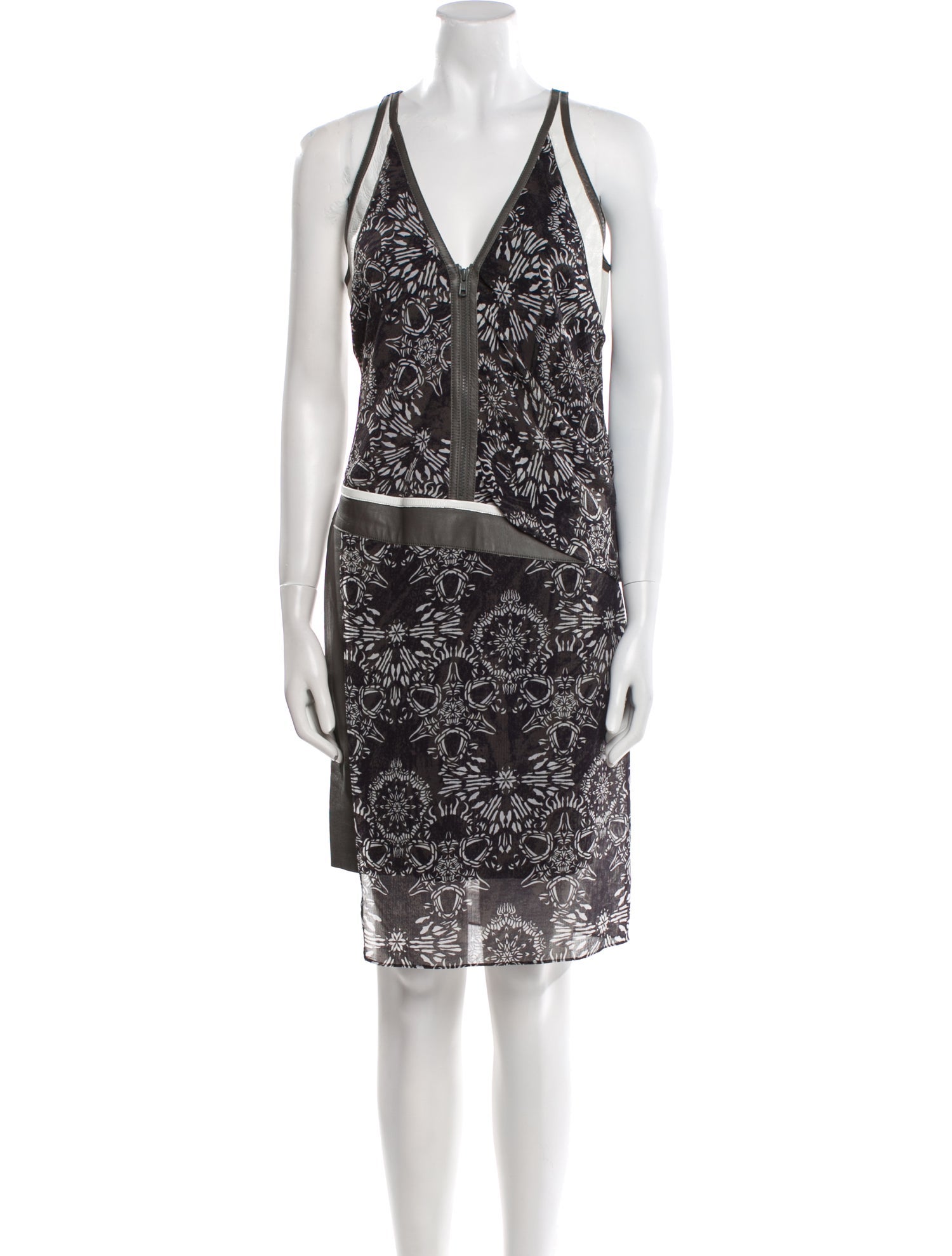 Helmut Lang Printed Knee-Length Dress