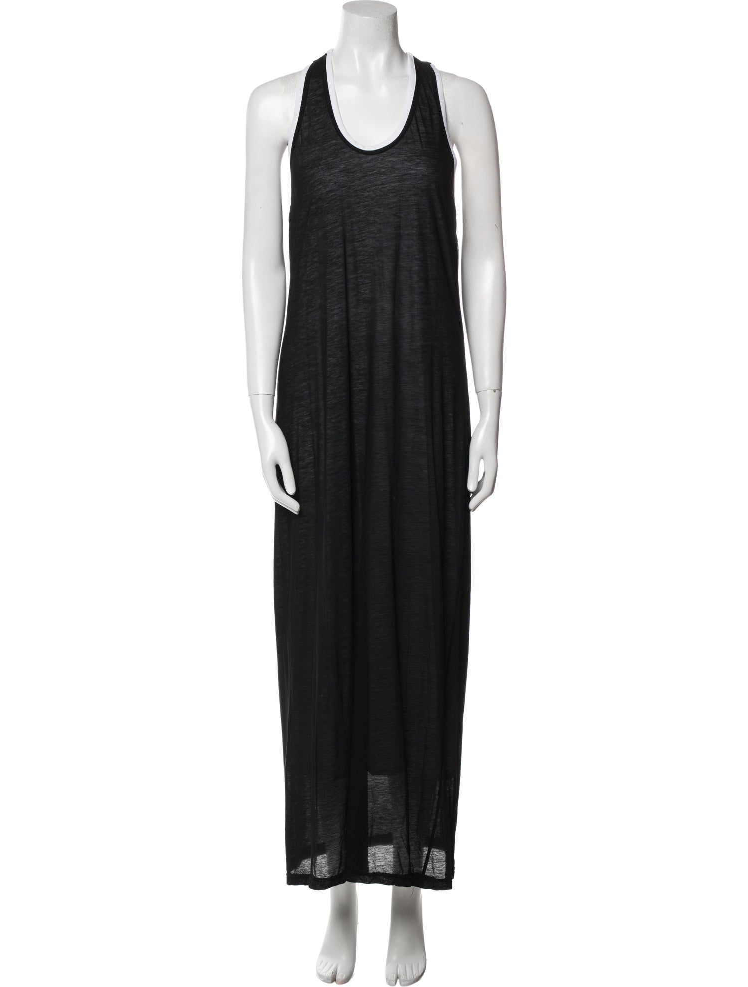 Helmut Lang Scoop Neck Long Dress