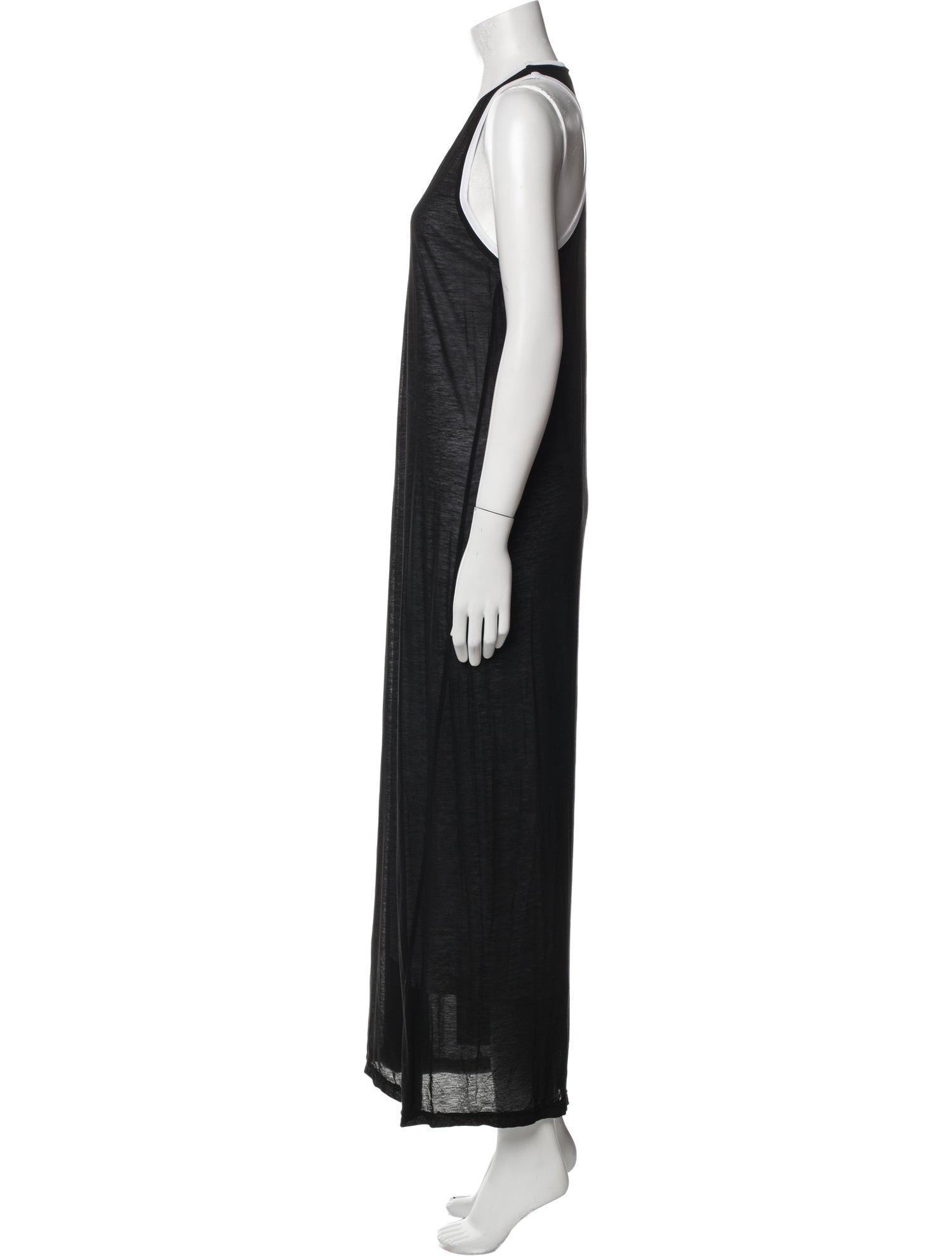Helmut Lang Scoop Neck Long Dress