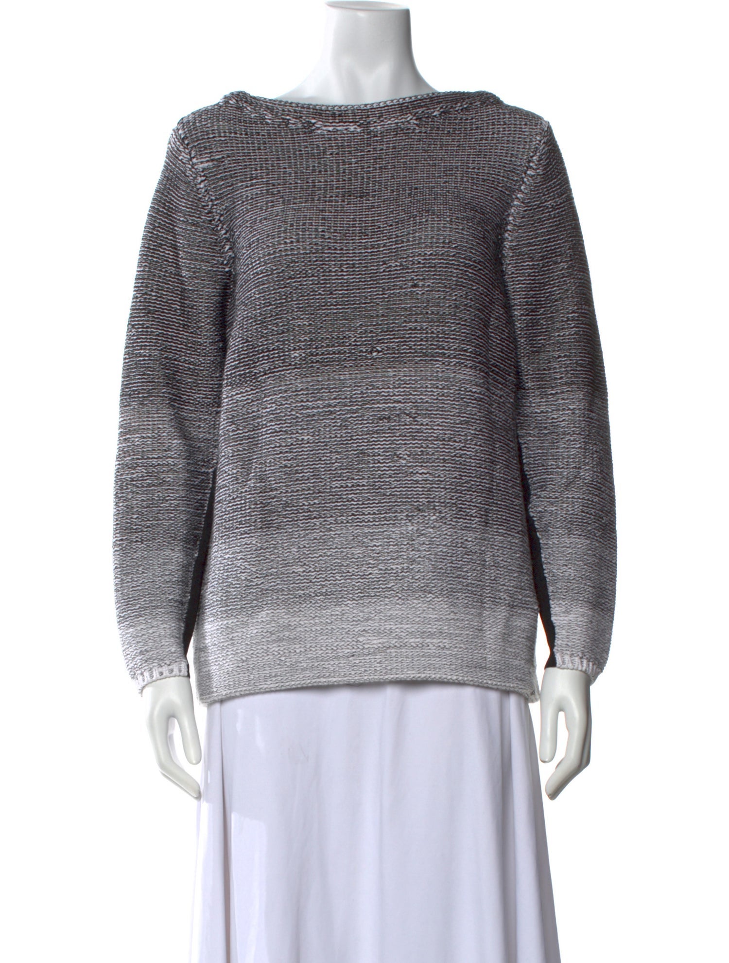 Helmut Lang Striped Bateau Neckline Sweater