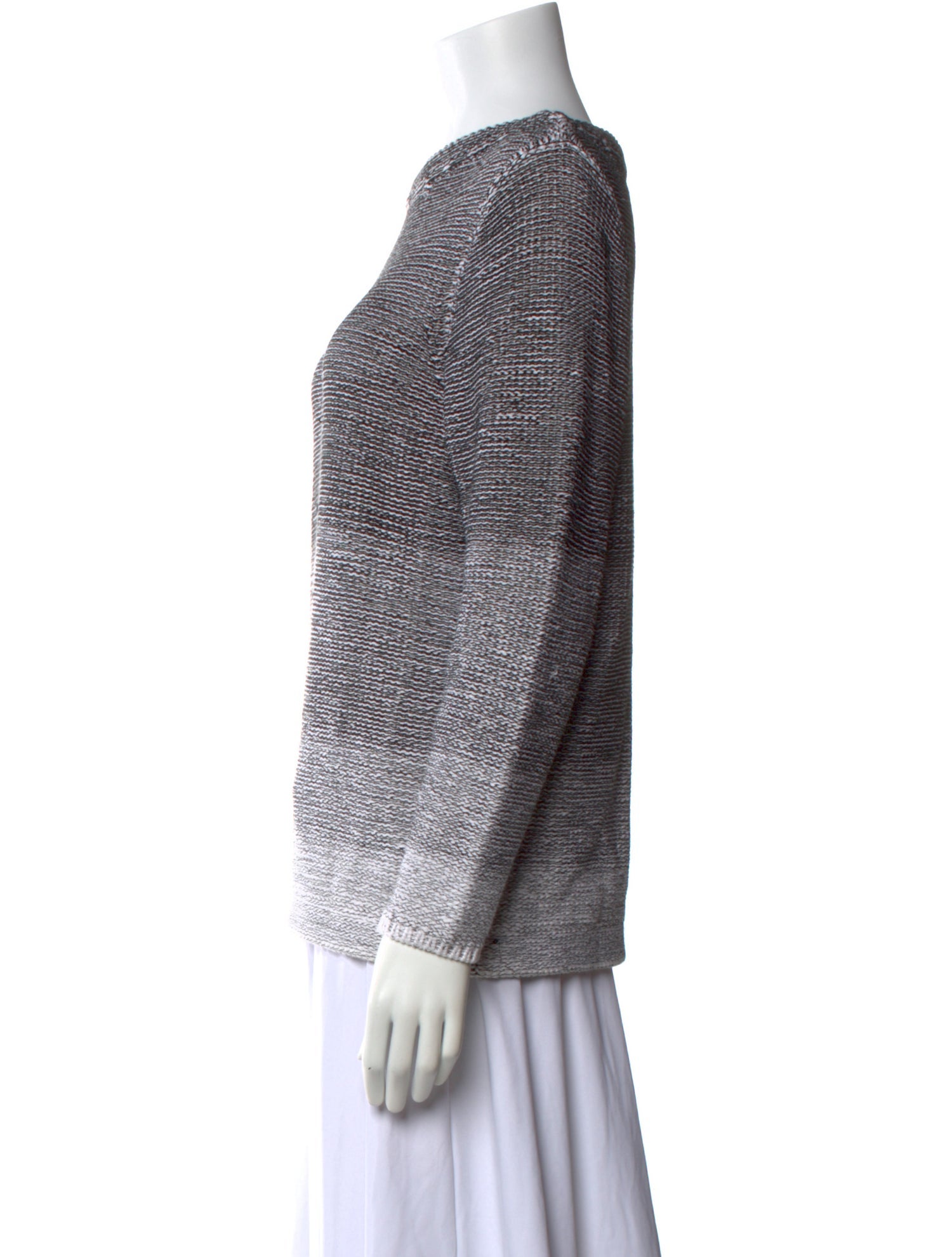 Helmut Lang Striped Bateau Neckline Sweater
