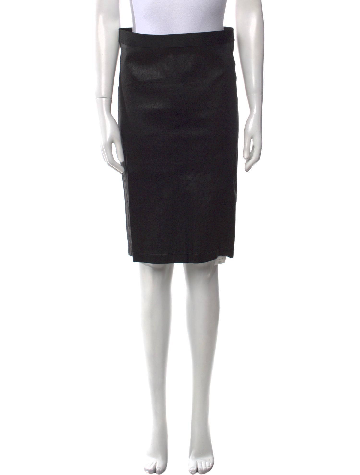 Helmut Lang Lamb Leather Knee-Length Skirt