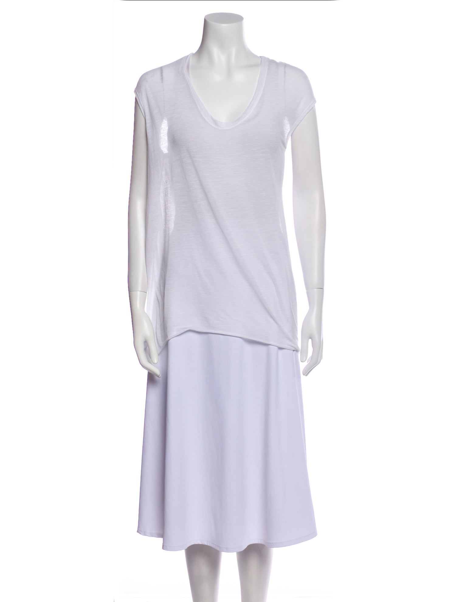 Helmut Lang Scoop Neck Sleeveless Tunic