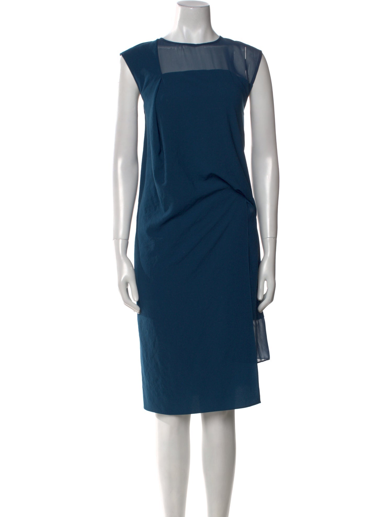Helmut Lang Bateau Neckline Midi Length Dress