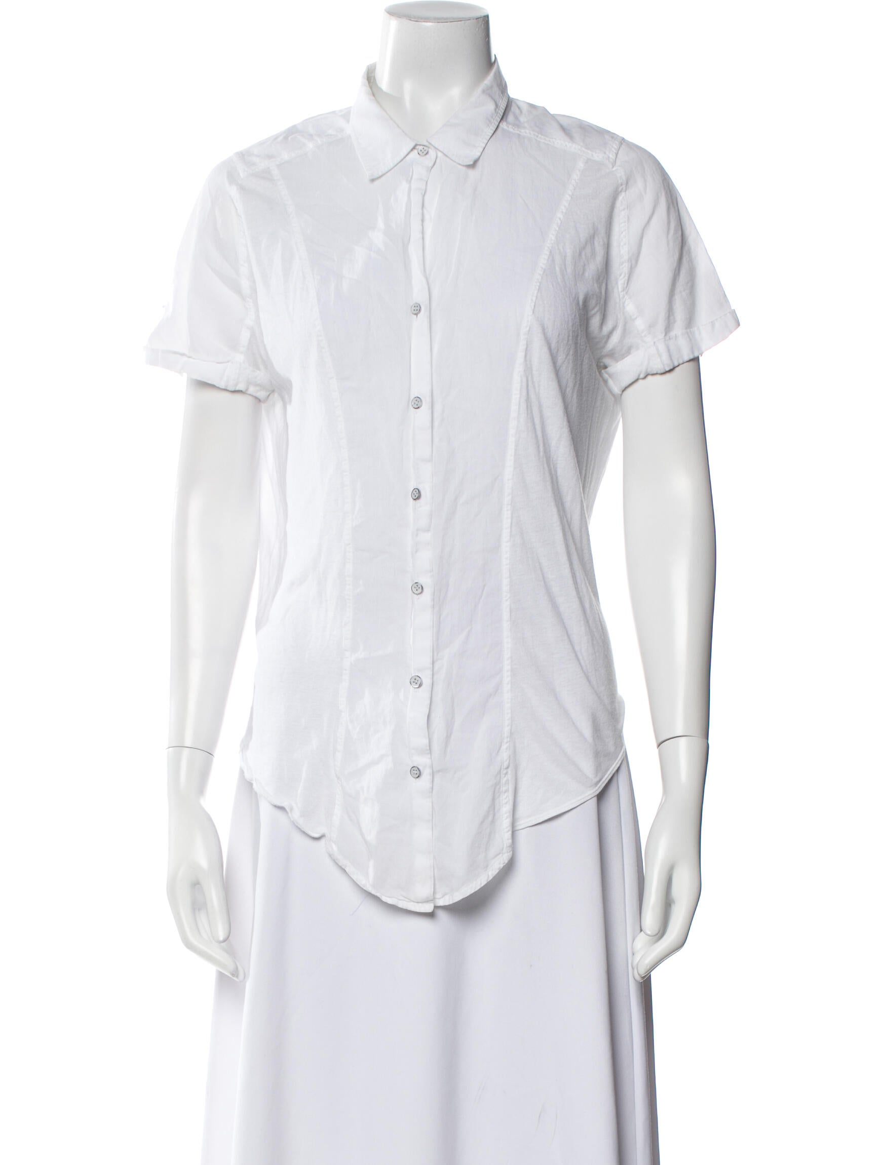 Helmut Lang Short Sleeve Button-Up Top
