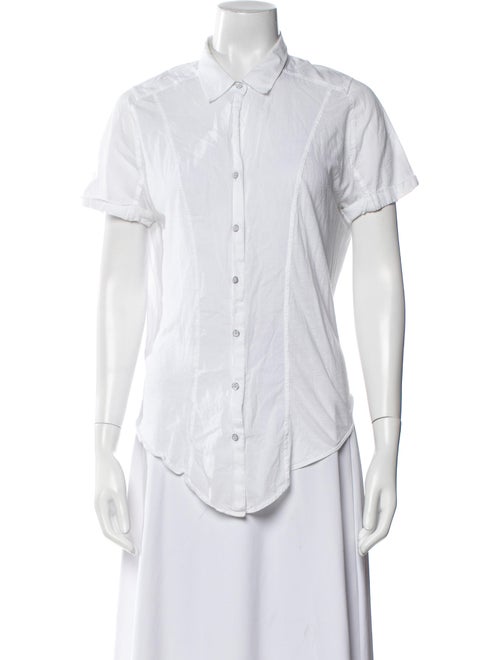 Helmut Lang Short Sleeve Button-Up Top
