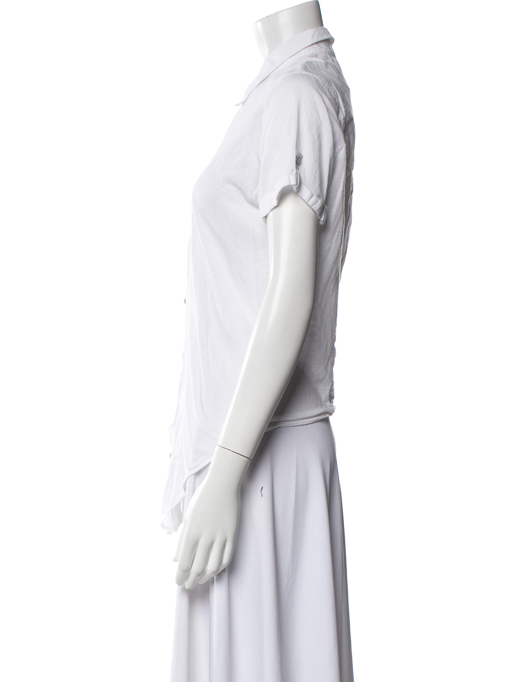 Helmut Lang Short Sleeve Button-Up Top