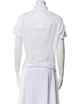 Helmut Lang Short Sleeve Button-Up Top