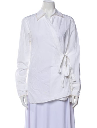 Helmut Lang Long Sleeve Button-Up Top
