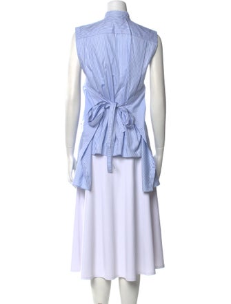 Helmut Lang Striped Mock Neck Tunic