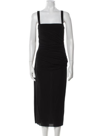 Helmut Lang Square Neckline Long Dress