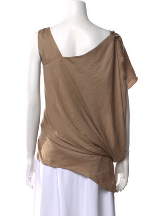 Helmut Lang Cowl Neck Short Sleeve Top