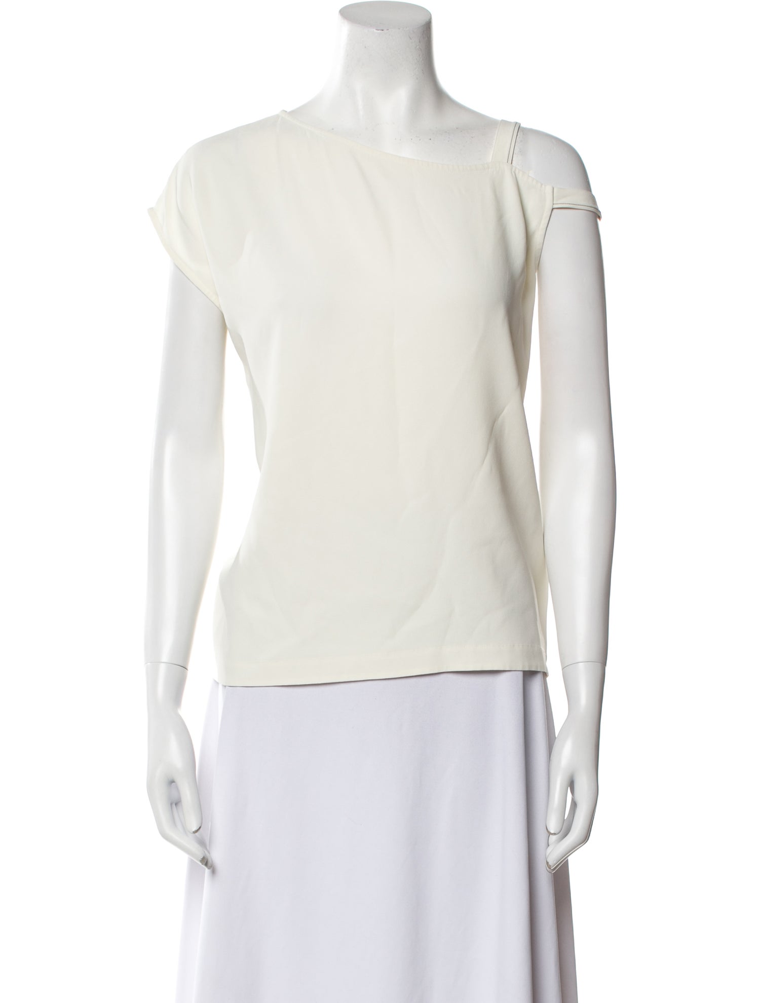 Helmut Lang Bateau Neckline Short Sleeve Top