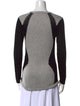 Helmut Lang Colorblock Pattern Scoop Neck Sweater