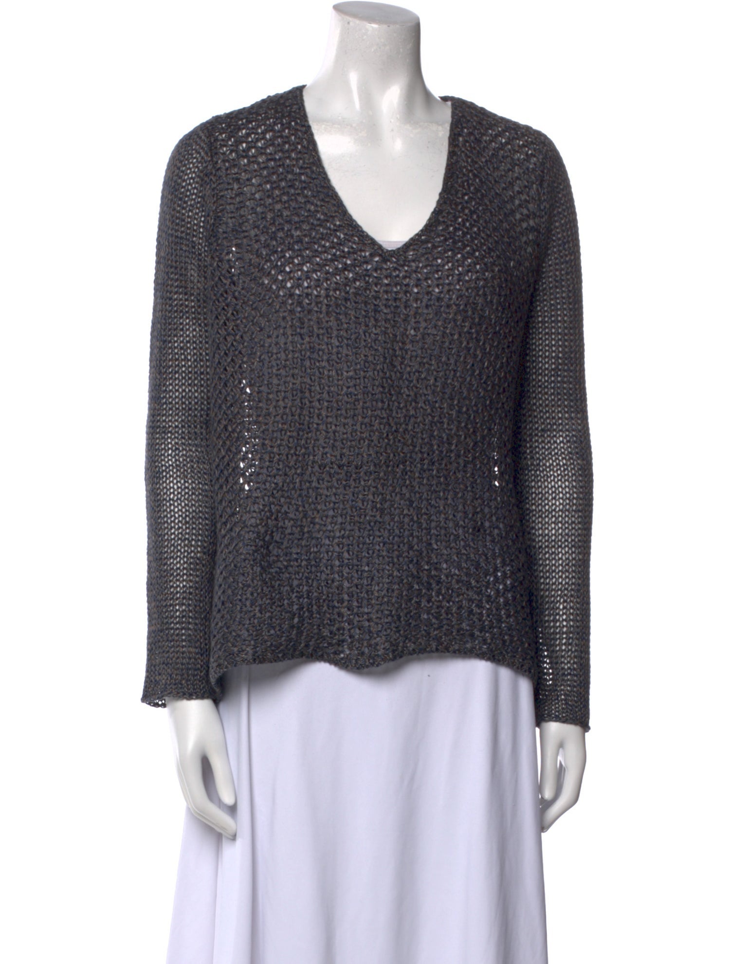 Helmut Lang Linen V-Neck Sweater