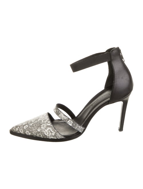 Helmut Lang Leather Animal Print D'Orsay Pumps