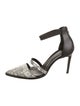 Helmut Lang Leather Animal Print D'Orsay Pumps