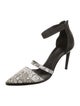Helmut Lang Leather Animal Print D'Orsay Pumps
