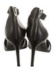 Helmut Lang Leather Animal Print D'Orsay Pumps