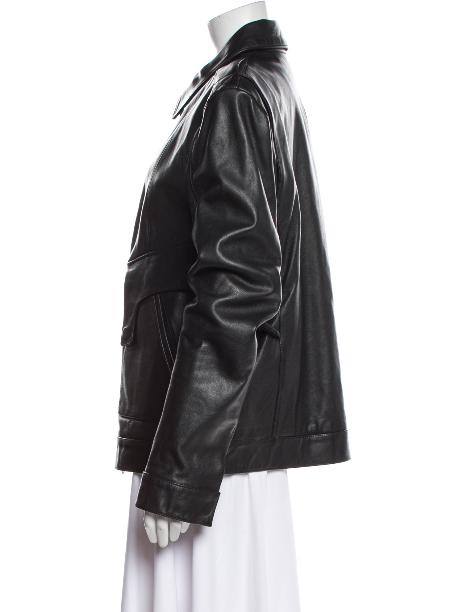 Helmut Lang Leather Bomber Jacket