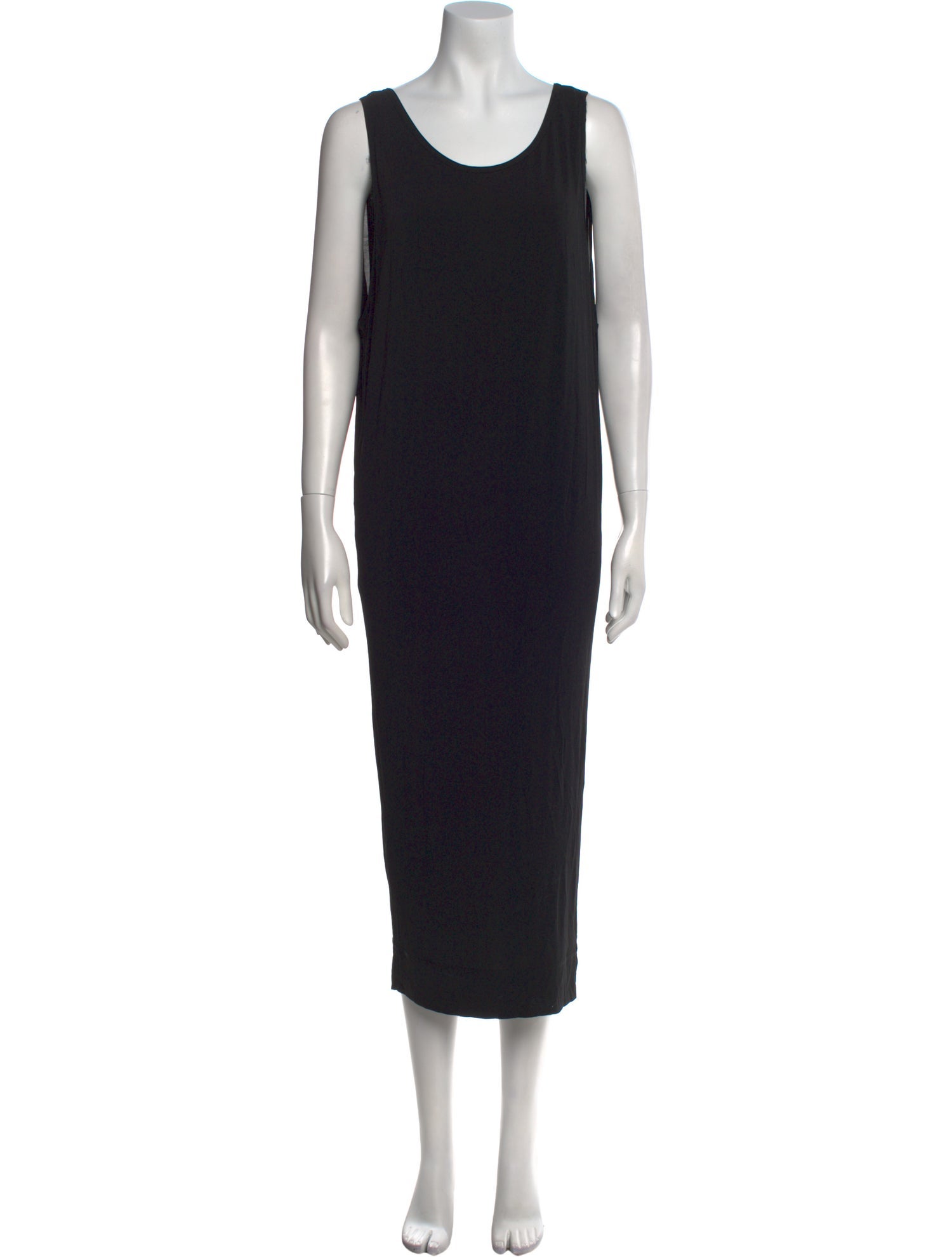 Helmut Lang Scoop Neck Midi Length Dress