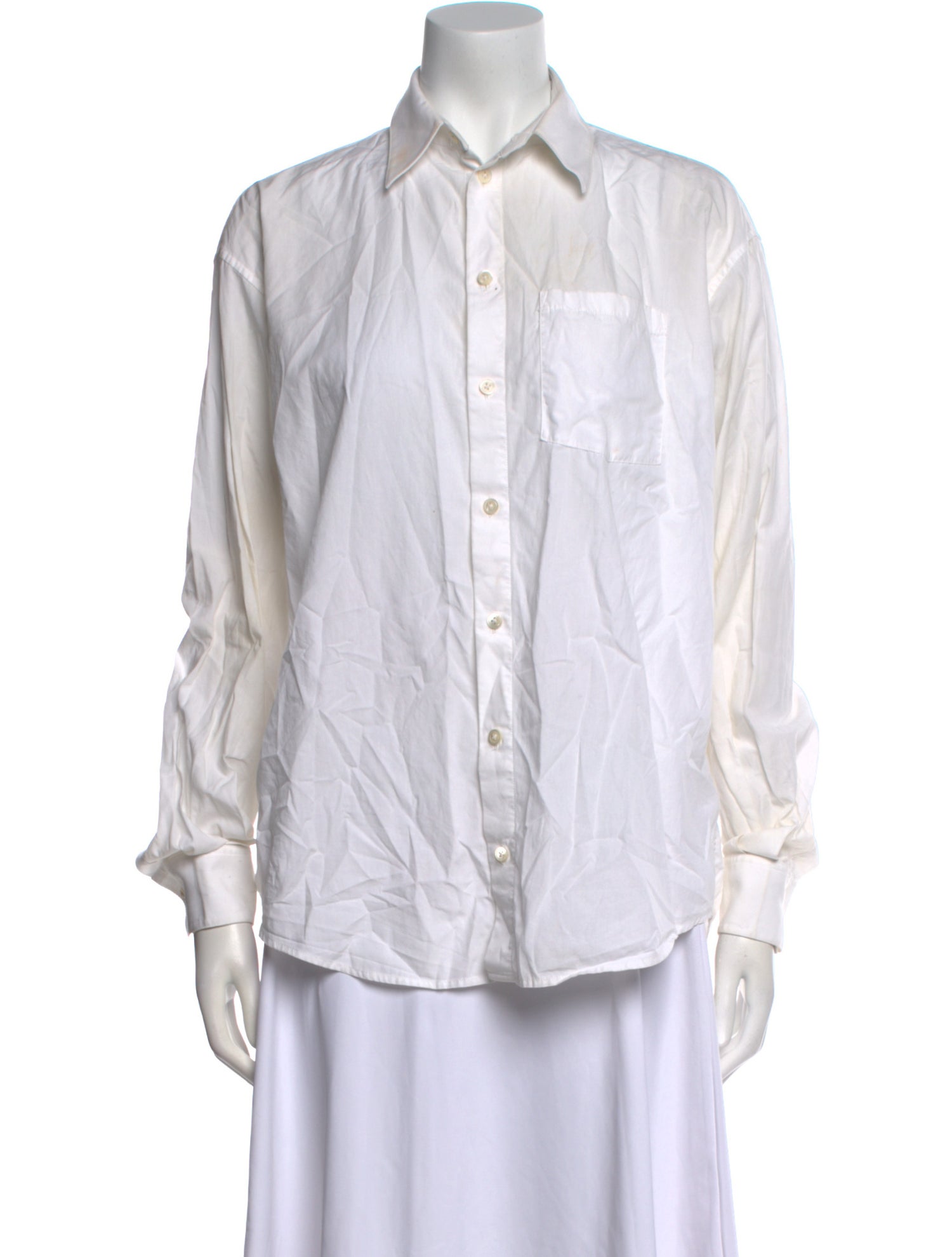 Helmut Lang Long Sleeve Button-Up Top