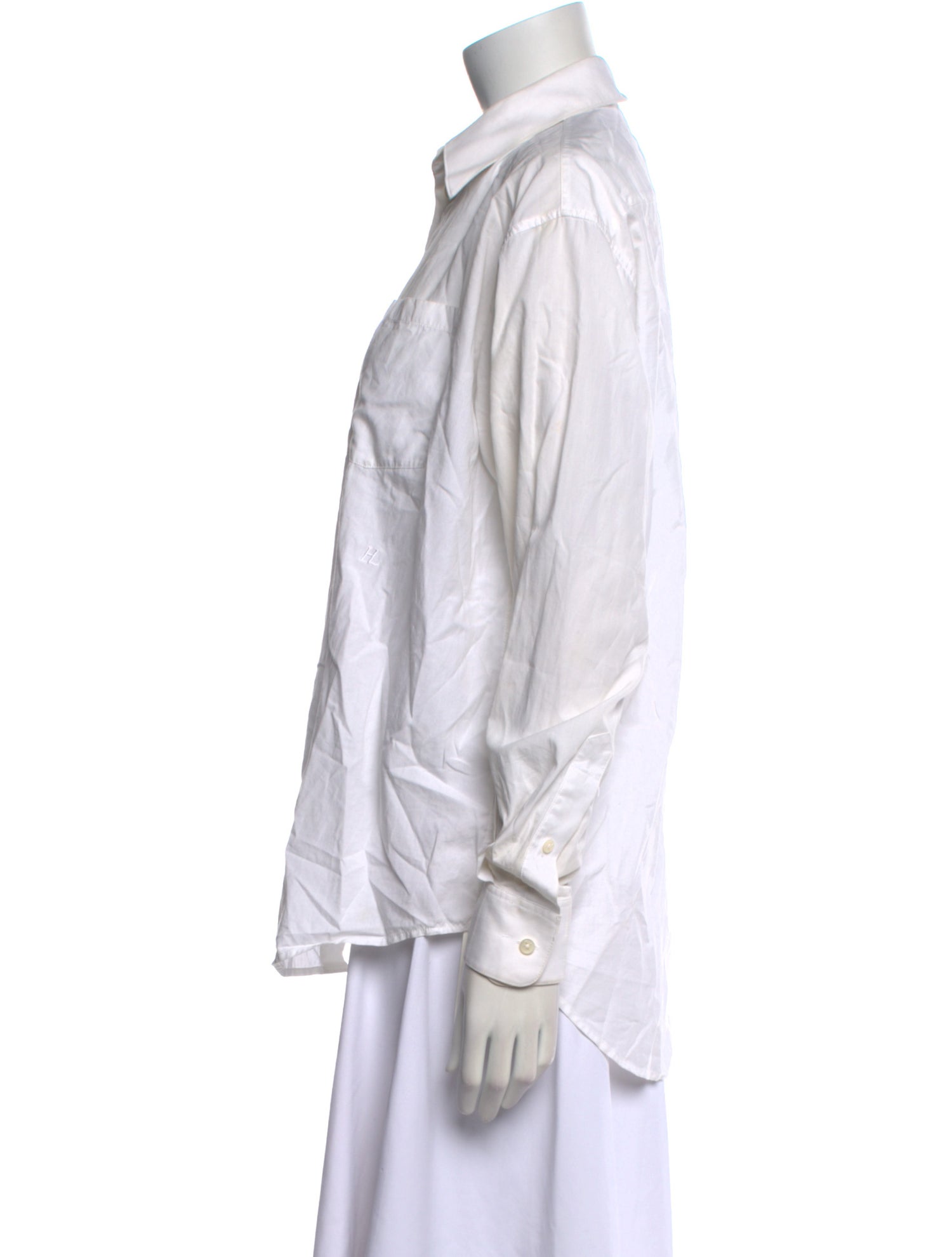 Helmut Lang Long Sleeve Button-Up Top