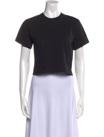 Helmut Lang Crew Neck Short Sleeve Crop Top