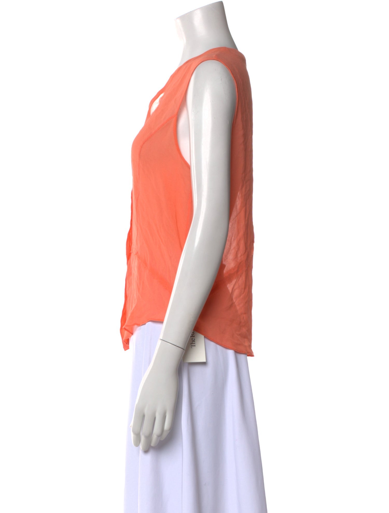 Helmut Lang Silk V-Neck Crop Top