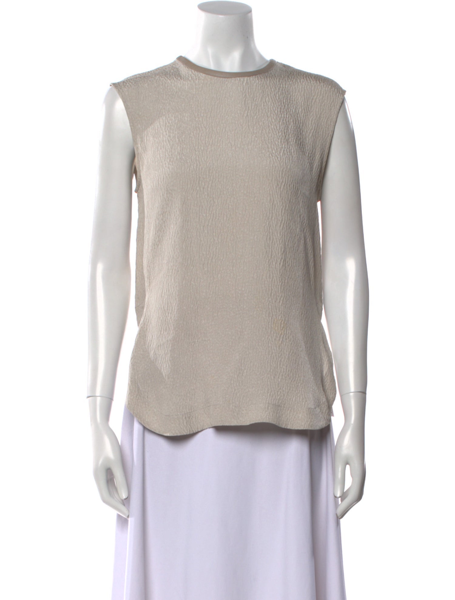 Helmut Lang Silk Crew Neck Top