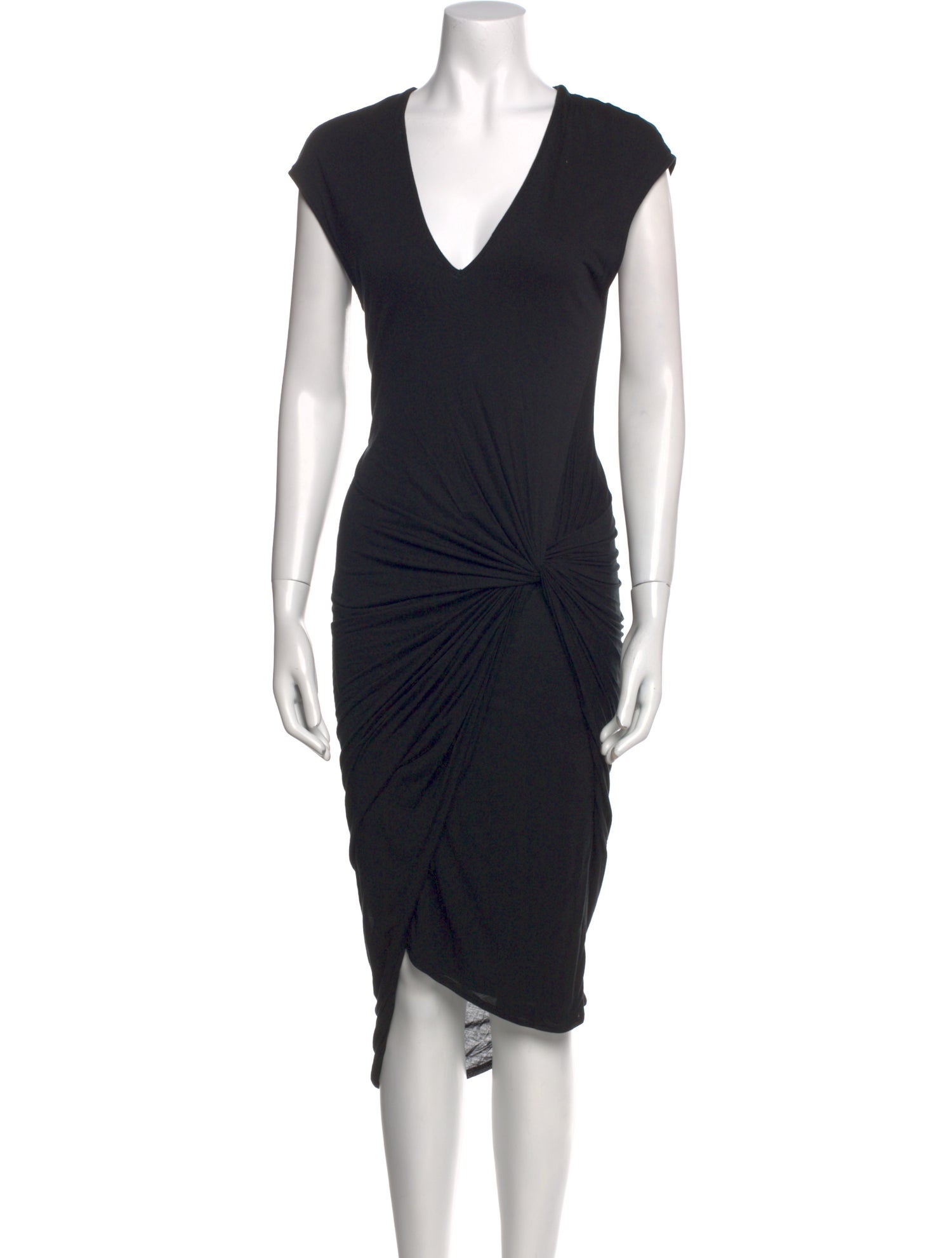 Helmut Lang V-Neck Midi Length Dress