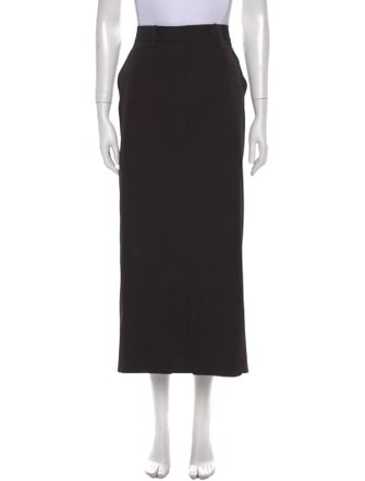 Helmut Lang Virgin Wool Midi Length Skirt
