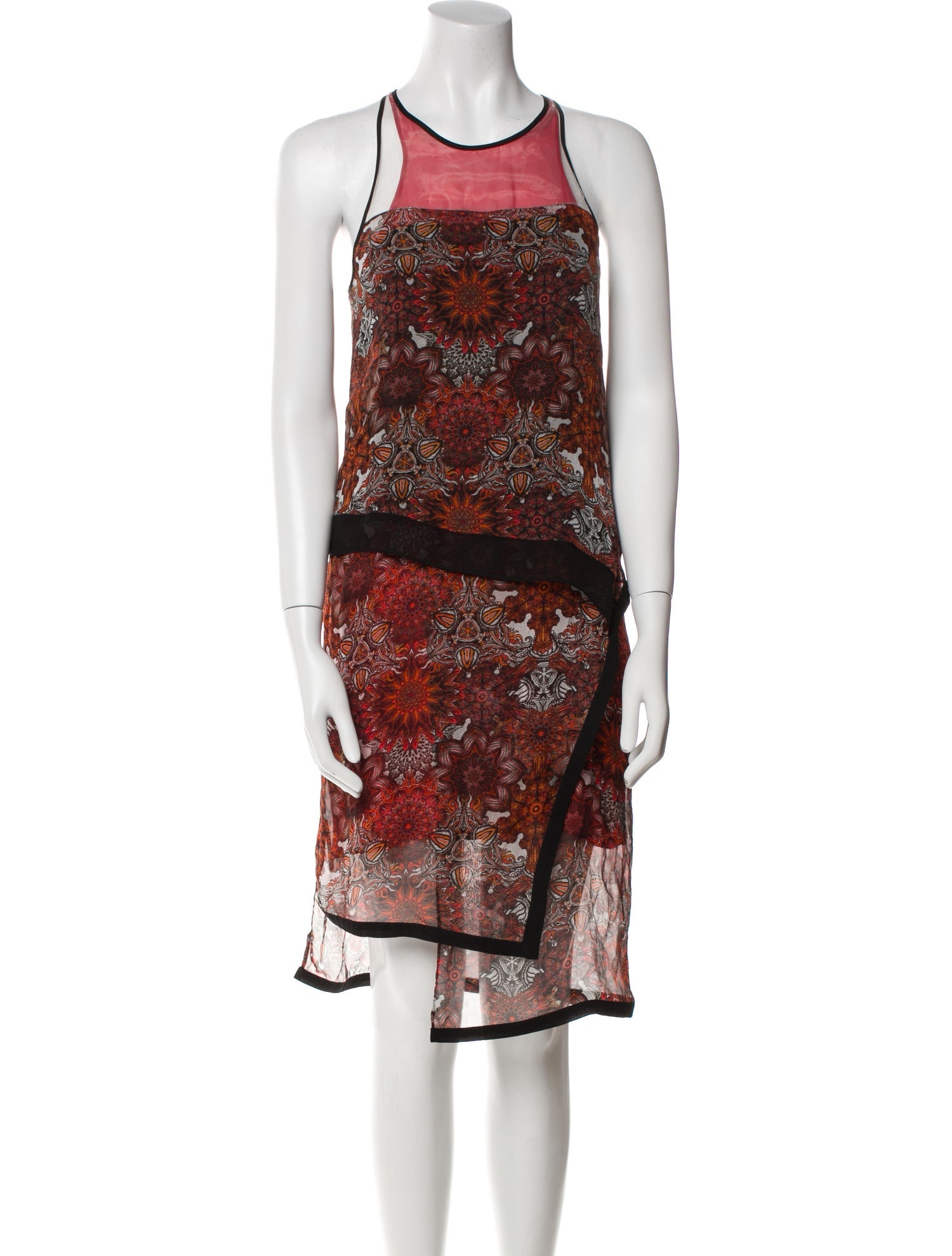 Helmut Lang Printed Knee-Length Dress