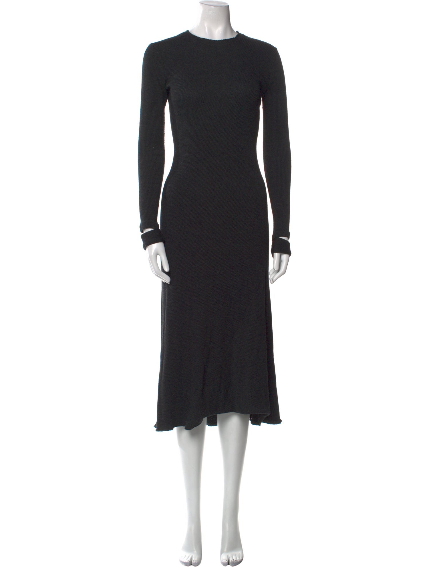 Helmut Lang Crew Neck Midi Length Dress